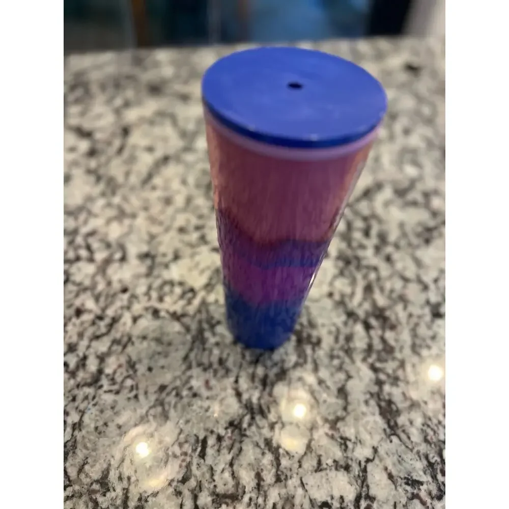Starbucks summer watercolor ombré color wave 24oz cup no straw